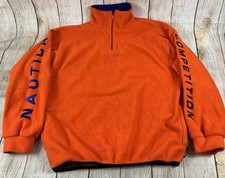 Vintage Nautica Competition 1/4 Zip Fleece Sweatshirt Size Large