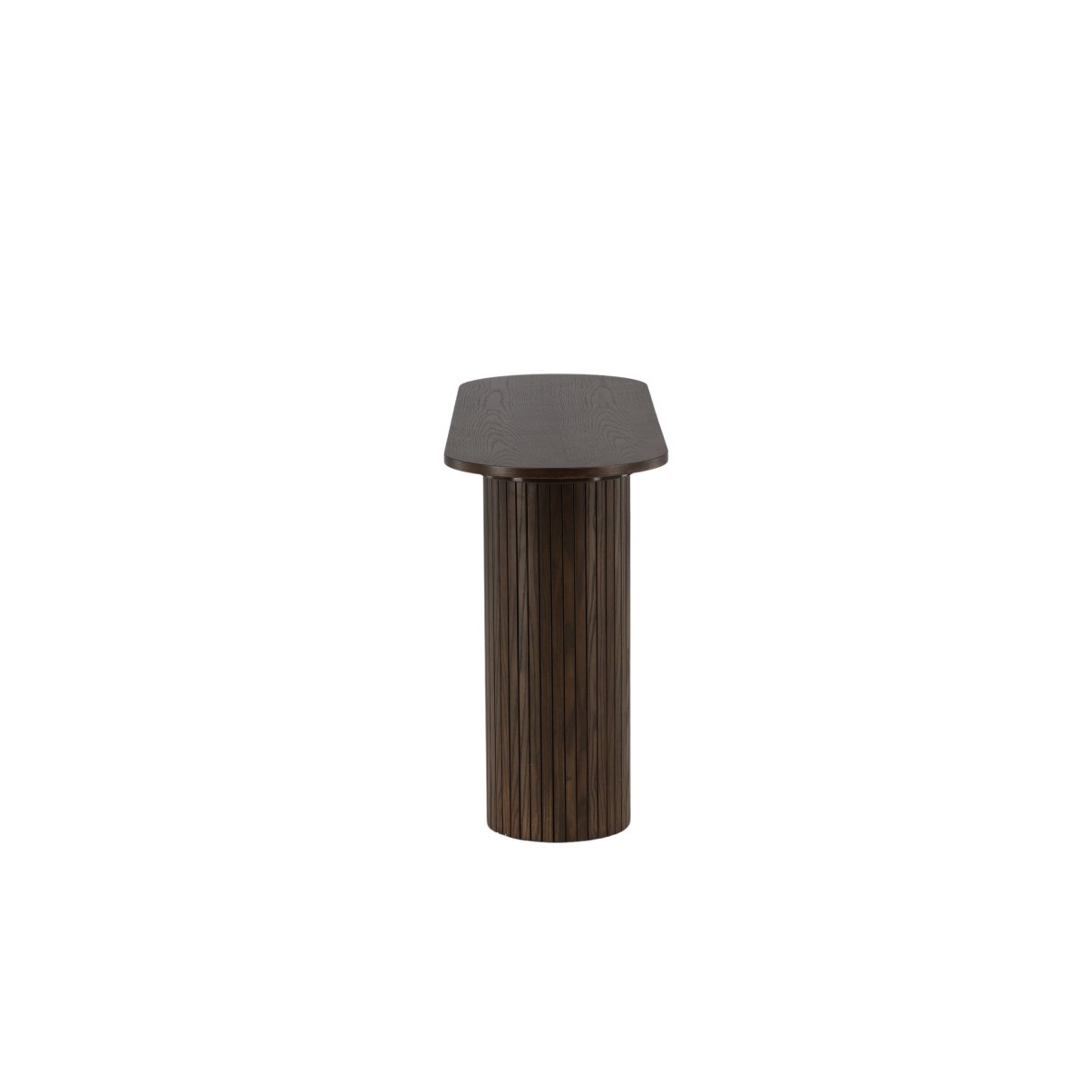 Console nervurée 130cm Bianca en bois marron foncé au style haut de gamme - 2