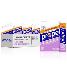 Propel Powder 120 Packets Lemon Blackberry Electrolytes Vitamins No Sugar Drink
