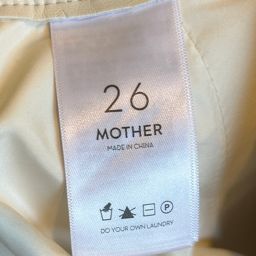 MOTHER High Waisted Tunnel Vision Pleated Pants Women Size 26 Faux Leather NWOT - Picture 8 of 10