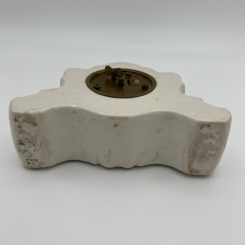 Antique Porcelain Mantel Clock With Floral Design Flowers Estate Sale -Works - Picture 7 of 7