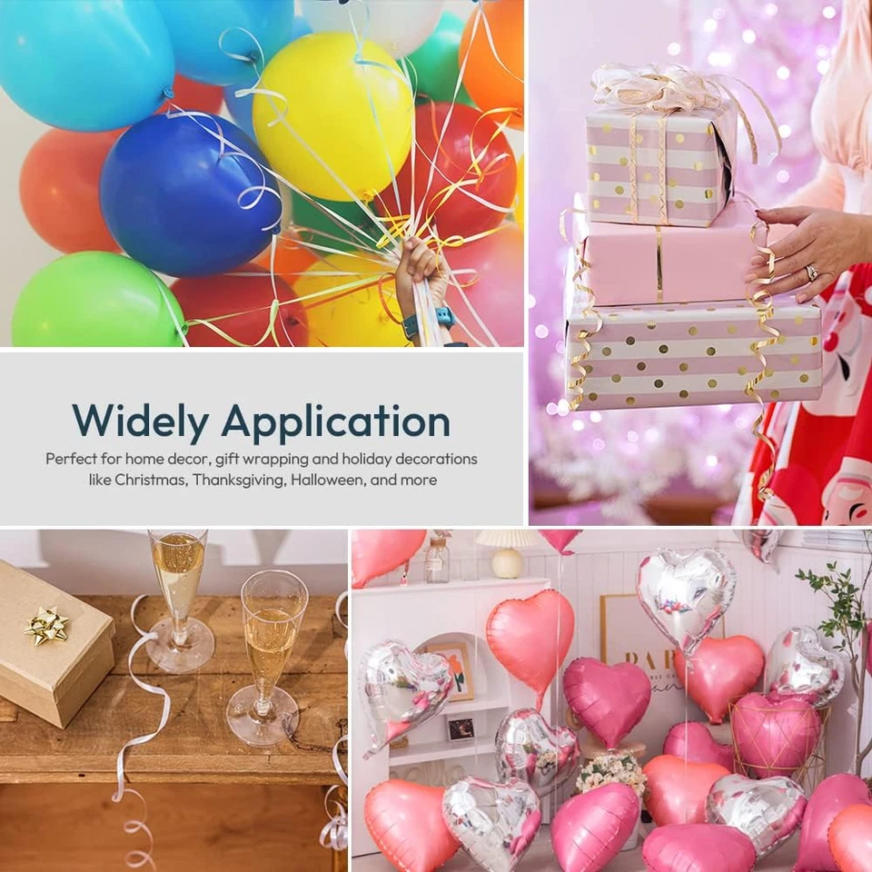 Cinta rizadora blanca premium, 1/5" de ancho X 500 yardas cintas rizadoras de Navidad para Foto 4 de 4