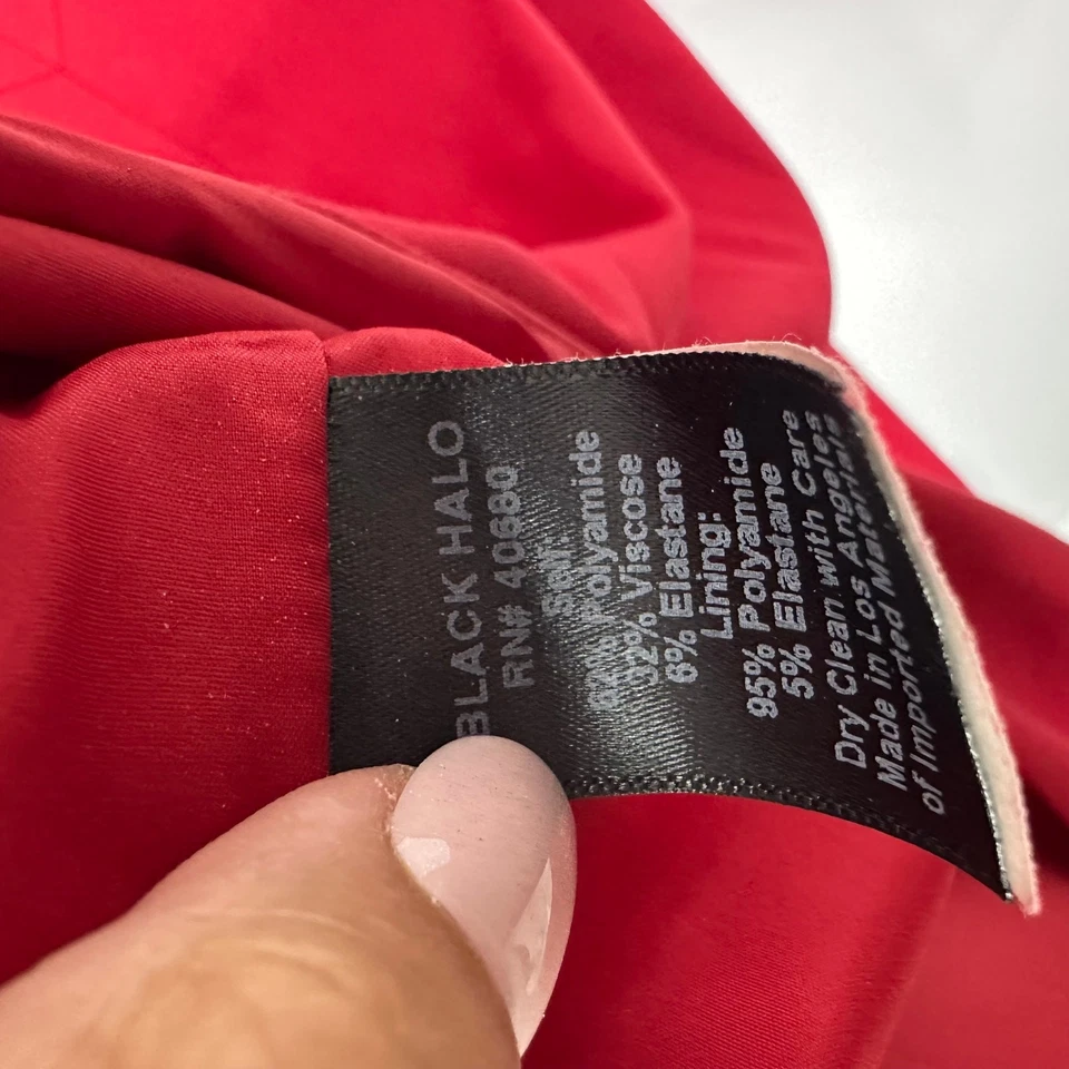 Vestido Vaina Negro Halo Jackie O Manga Tres Cuartos Rojo Para Mujer Talla 4 Foto 4 de 4