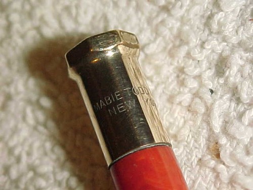 vintage MABIE TODD & Co - NEW YORK - Marbleized BLUE RED and GREEN PENCILS - Picture 13 of 17