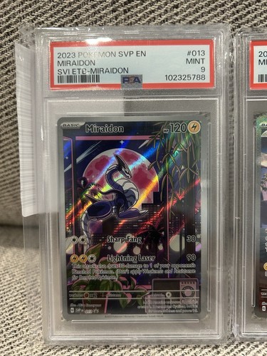 Pokemon Miraidon Ex SIR & Miraidon ETB PROMO (Scarlet & Violet) PSA 9 - Set Of 2 - 第 2/3 張圖片