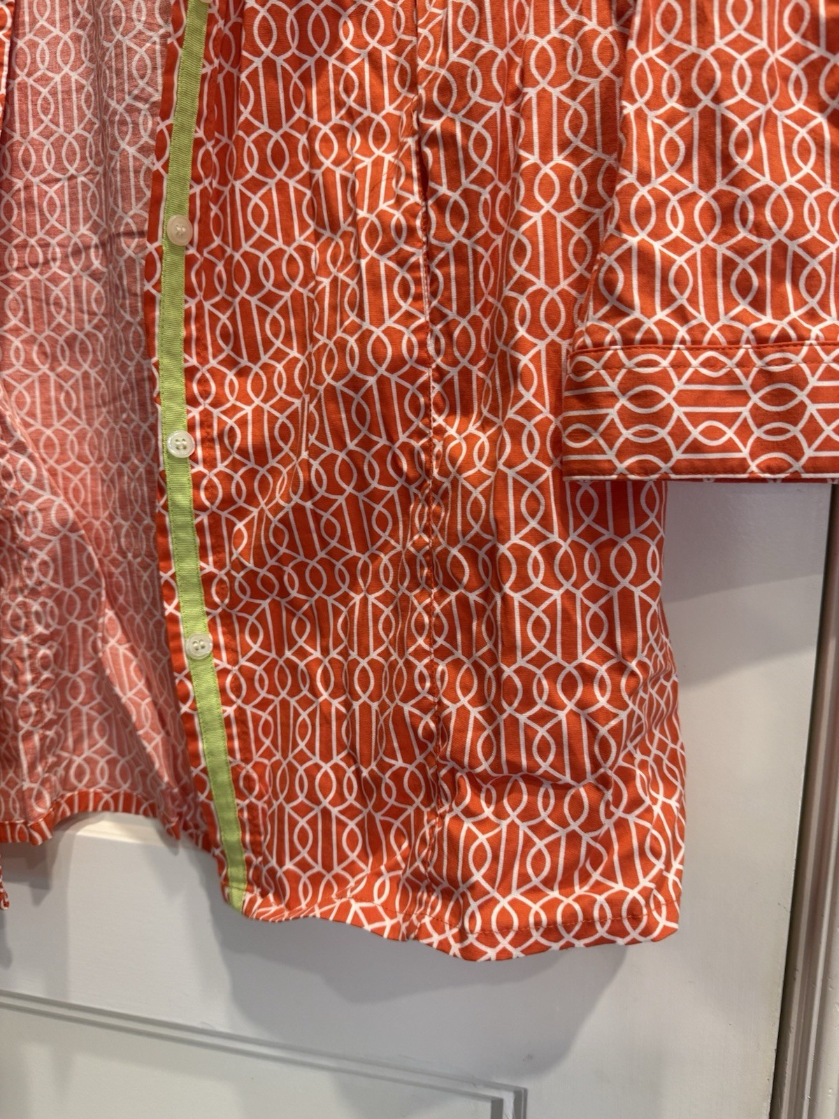 Multiples Women’s Button Up Size Medium Orange Pa… - image 4