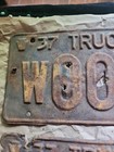 Vintage 1937 Pennsylvania Truck License Plate  Tag W008D — photo 2