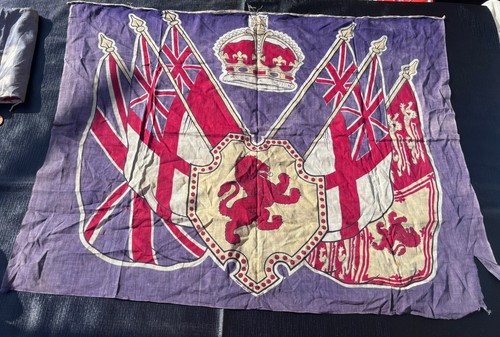 Vintage flag commemorating the 1937 coronation of King George VI