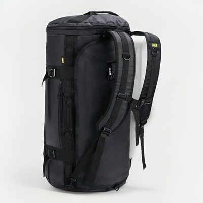 60L Duffel Bag Adventure Hiking Backpack Packable Black Water Resistant