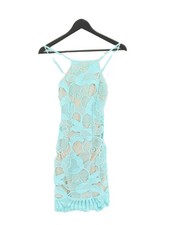 Love Triangle Bodycon Midi Dress UK6 in Blue