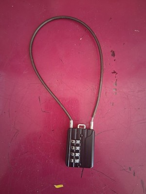 Black Combination Cable Travel Lock( It'is locked and don't know how to Reset)