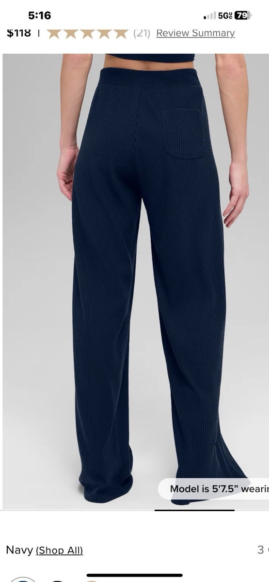 Alo Muse Wideleg Pant Navy L | eBay