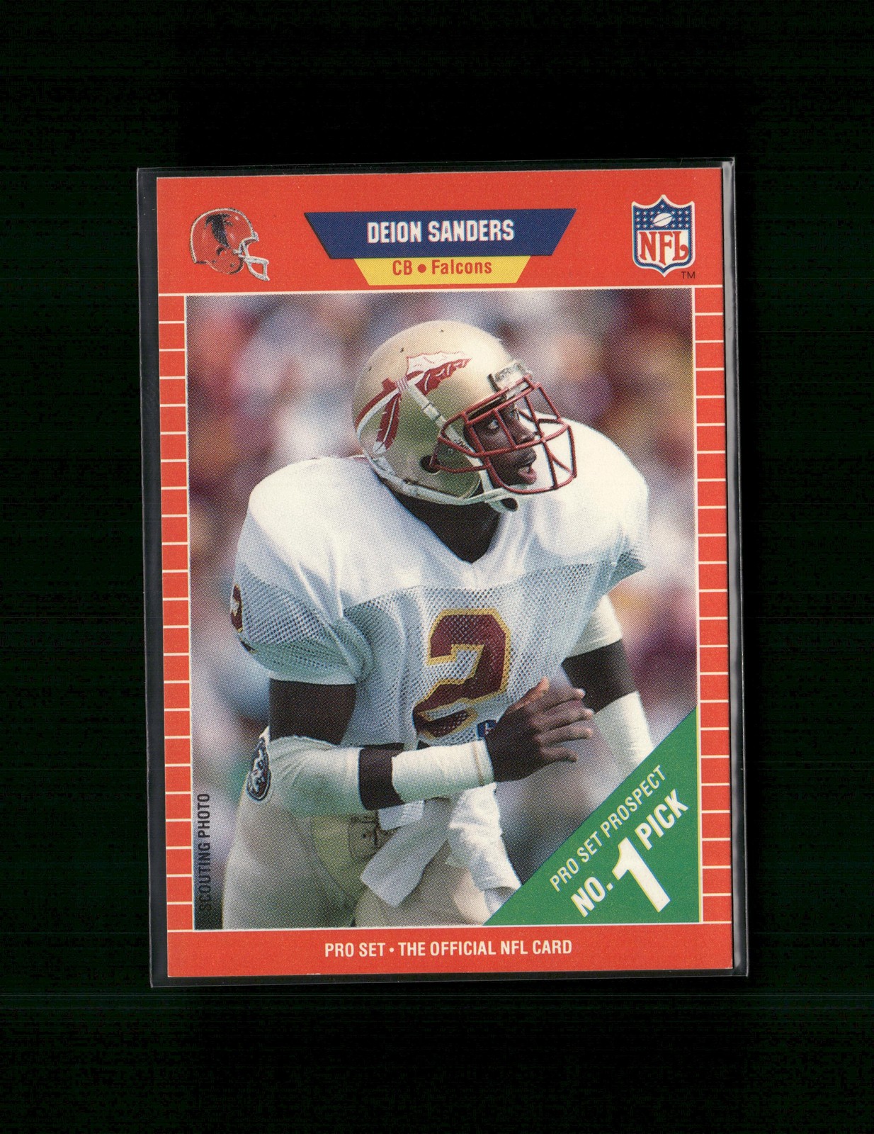 1989 Pro Set #486 Deion Sanders Rookie RC Falcons/Cowboys/49ers