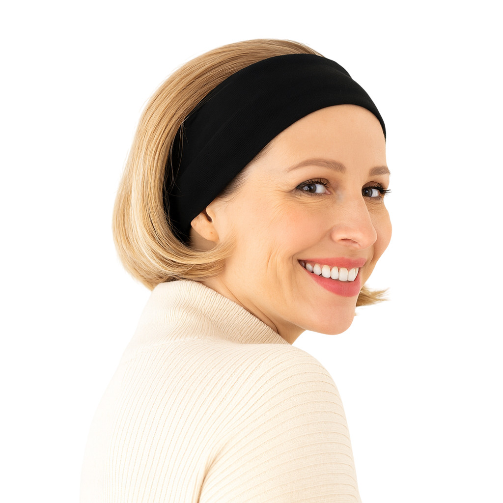 Perruque bandeau blond clair AMANDA anti-irritation pose sans colle