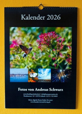Fotokalender 2026 Monatskalender, Kalender, Wandkalender DINA4 Fotografie Lübeck