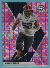 2020 Panini Mosaic #40 Khalil Mack Prizm Camo Pink