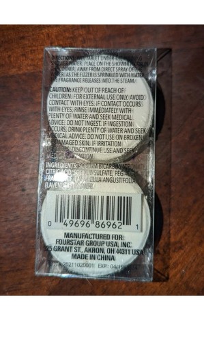 2 Pack Natural Lavender Shower Fizzies - Picture 2 of 2