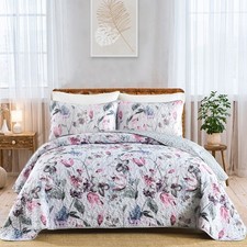 3 PCS Bohemia Bedspread Quilted Set Bed Throw Comforter Bedding Double King Size