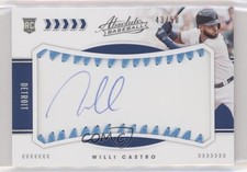 2020 Panini Absolute Light Blue 43/50 Willi Castro #126 Auto fm0