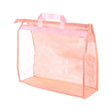 Dust Handbags, Clear Purse Storage Organizer L Size, Pink