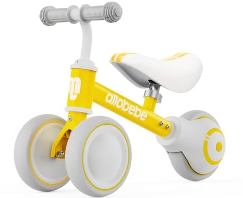 ALLOBEBE Baby Balance Bike Велосипеды для малышей 12-36 месяцев мягкие 3 колеса - Желтый 6690₽