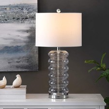 SAFAVIEH Lighting Collection Peli Modern Clear Glass 27-inch Bedroom