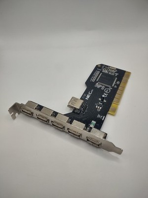 SYBA 6 Port USB 2.0 Card , PCI, Mac/PC *Used* FG-U2N101-5E1I-N3-01-SY01