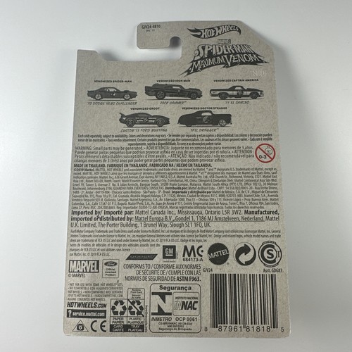 Hot Wheels Marvel Spider-Man Maximum Venom '70 Dodge HEMI Challenger 1/5 Red E2 - Picture 10 of 10