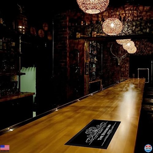 Custom Bar Runner Mat - Personalized Rubber Place Mat for Beer Gifts & Decor - Picture 5 of 7