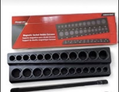 Snap-on 38MSKTHBLK 3/8* Drive Metric/SAE Magnetic Socket Holder Black Tray Tool