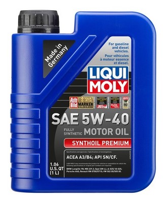 LIQUI MOLY Synthoil Premium 5W-40 1L Fully Synthetic Engine Oil