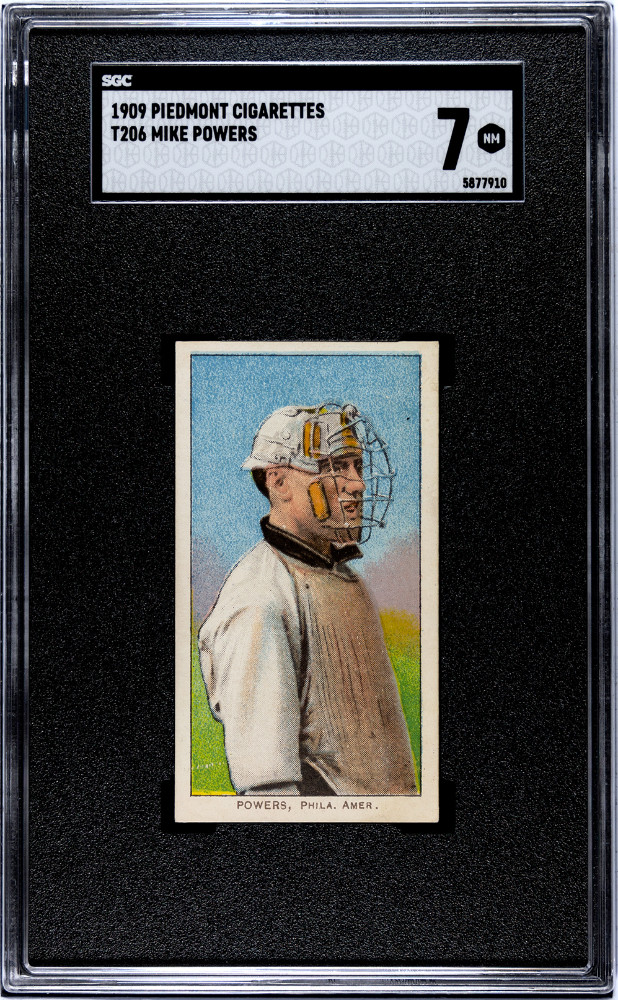 1909 Piedmont Cigarettes (T206) Baseball Mike Powers SGC 7