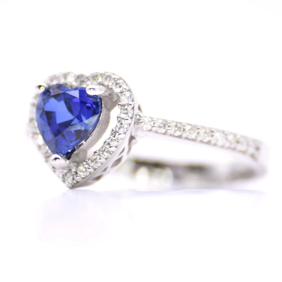 0.86cts Natural Diamond Palladium 2.5gr - Sapphire Heart Brilliant Cut - Bild 2 von 4