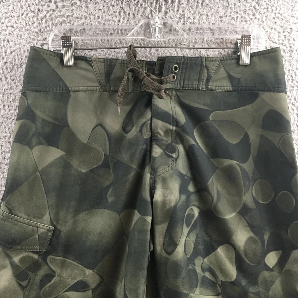 Pantalones Cortos de Tablero Mossimo Supply Co Para Hombre 32 (real 33x10) Verde Tiro Medio Cordón Foto 2 de 4