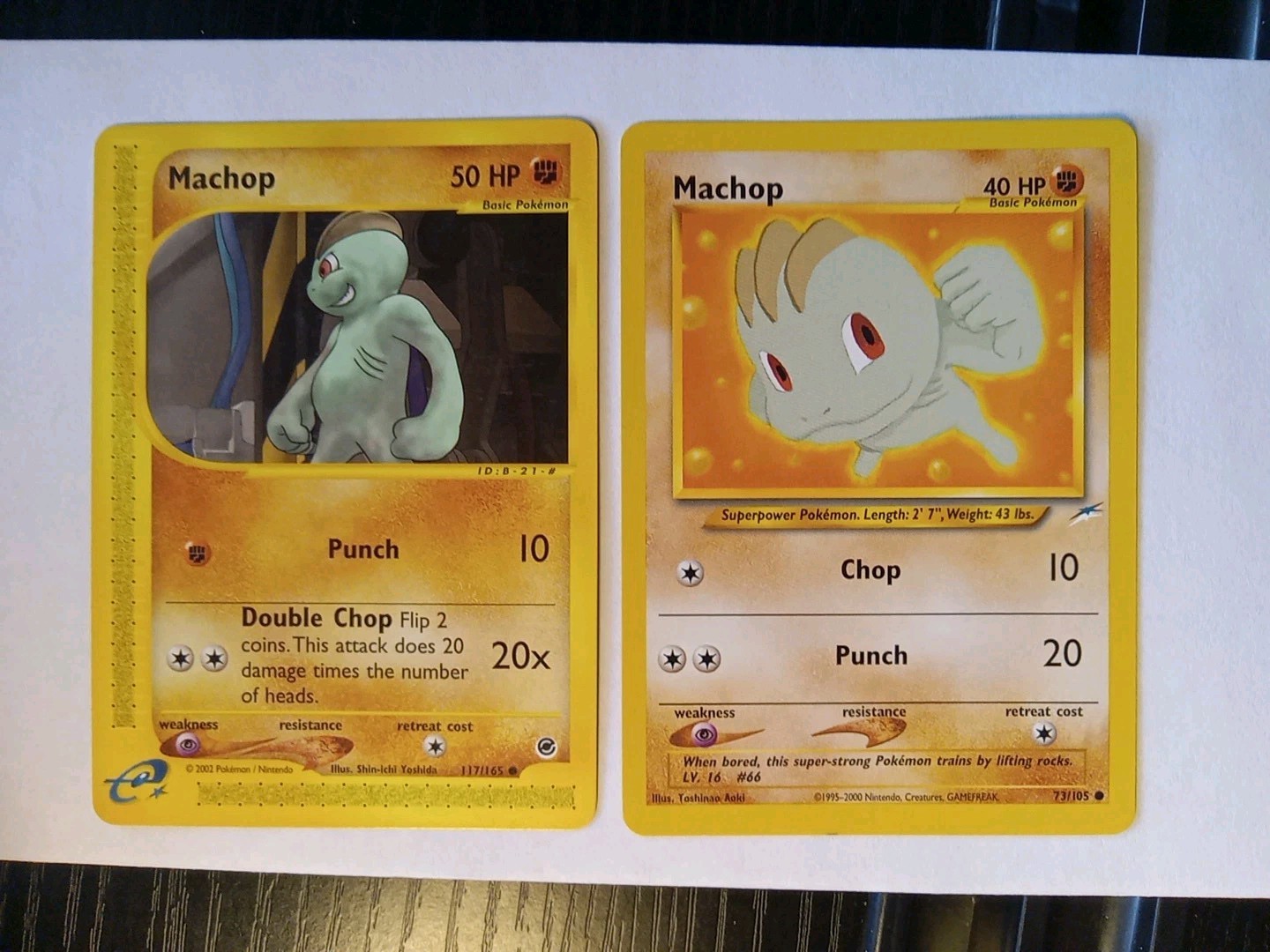 Pokemon Expedition 117/165 Machop & Neo Destiny 73/105 Mint Unplayed Free Ship!!