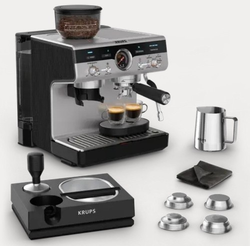 Krups Precision manuelle Siebträgermaschine mit Mahlwerk