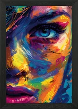 Abstract art of face Framed Wall Art Poster Canvas Print Picture