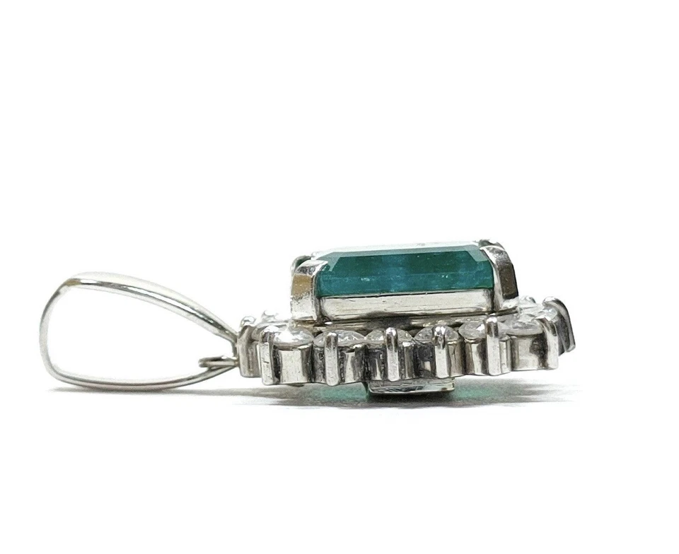 Joyería Colgante Cabeza Esmeralda 1.14ct Platino Foto 3 de 4