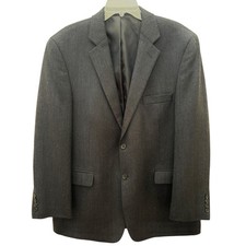 Stafford 100 Wool 44R Men  s Jacket Blazer Dark Gray Excellent Condition