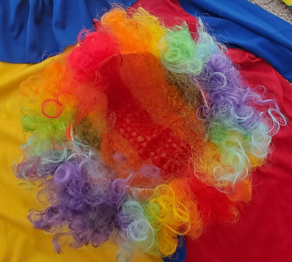 Rubies II 小丑成人服装均码(加假发、领带、蝴蝶结和帽子) — 第 2/4 张图片