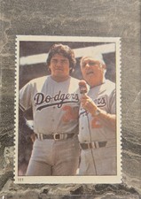 1982 Fleer Stamps - Fernando Valenzuela, Tommy Lasorda #111