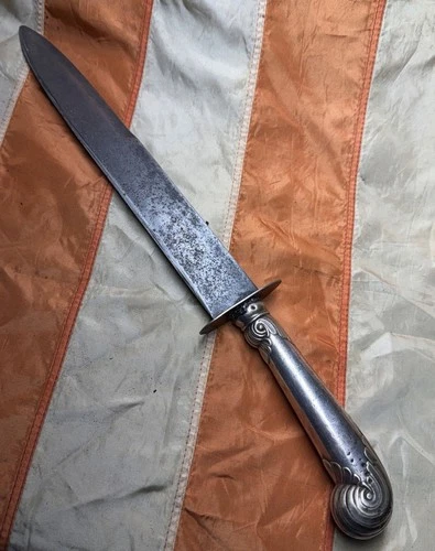 Civil War–Era Bowie Knife with Silver-Mounted Handle, c. 1860–1865