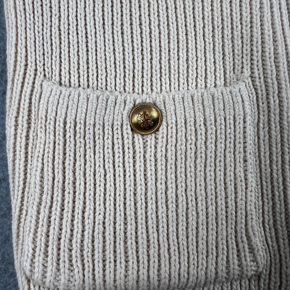 Chaleco Madison Moon para mujer XS botón dorado acadamia escuela niña Ivy League tejido Foto 4 de 4