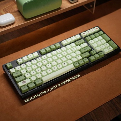Matcha Green Keycaps Set PBT XDA Profile Dyesub for Cherry MX Mechanical Keybo - Picture 4 of 8