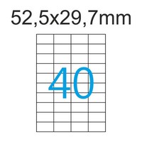 52,5X29,7 Mm Etiketten 20000 Luma Aufkleber 52X29 Weiß Bedruckbar 500 Blatt A4
