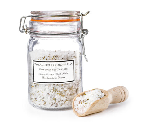 The Clovelly Soap Co Handmade Natural Aromatherapy Bath Salts With Wood Scoop. - Picture 8 of 24