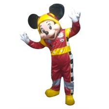 Mickey Mouse Racer Mascot Costume Adult Halloween Party Cosplay Dress Mascot