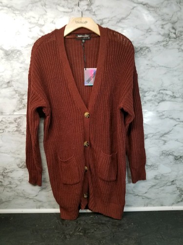 Sinful Womens Gold Oversized Cardigan 