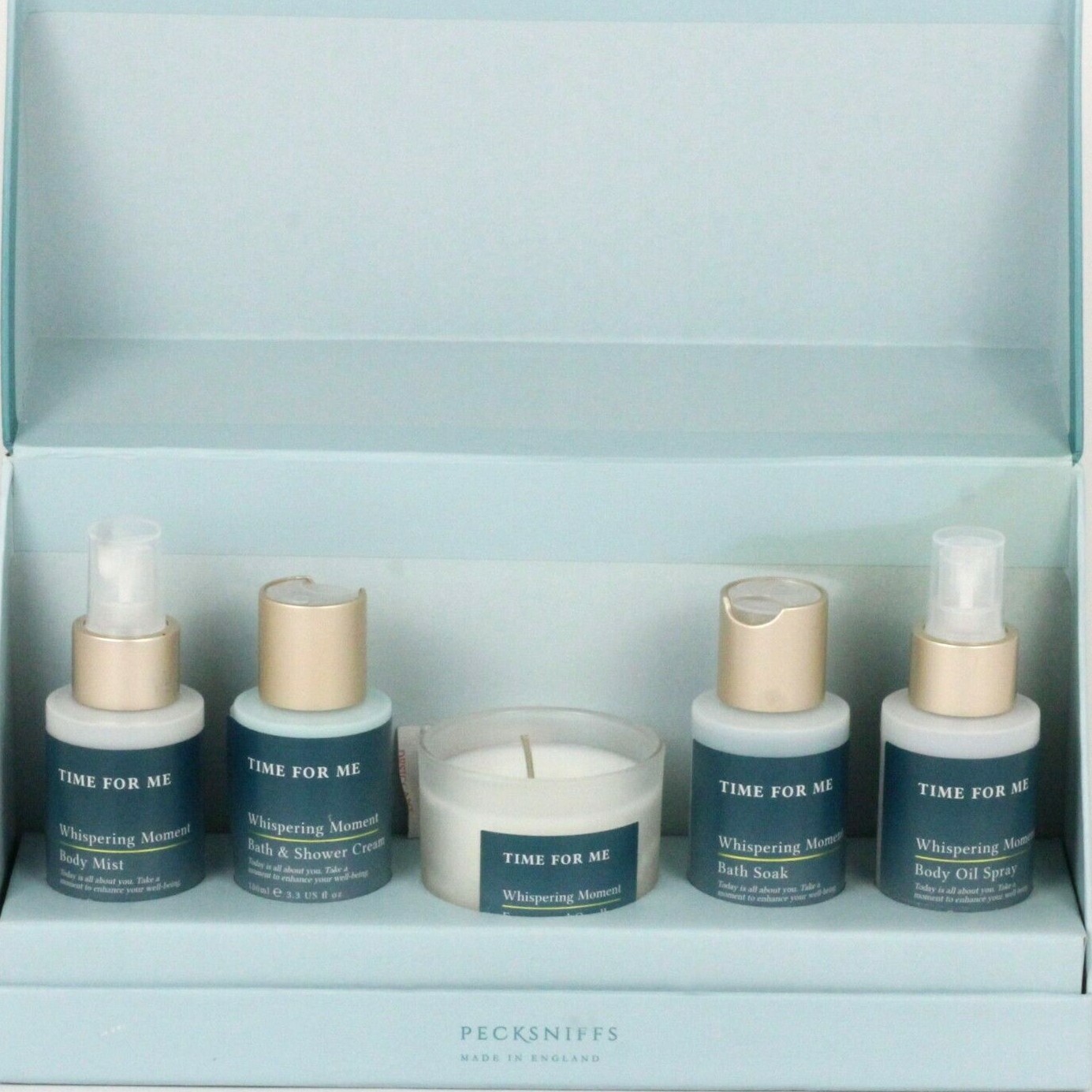 Pecksniffs Whispering Moment scent 5 piece Gift Set Time For Me England