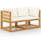 Patio Loveseat Outdoor Patio 2 Seater Sofa with Cushions for Balcony vidaXl vida